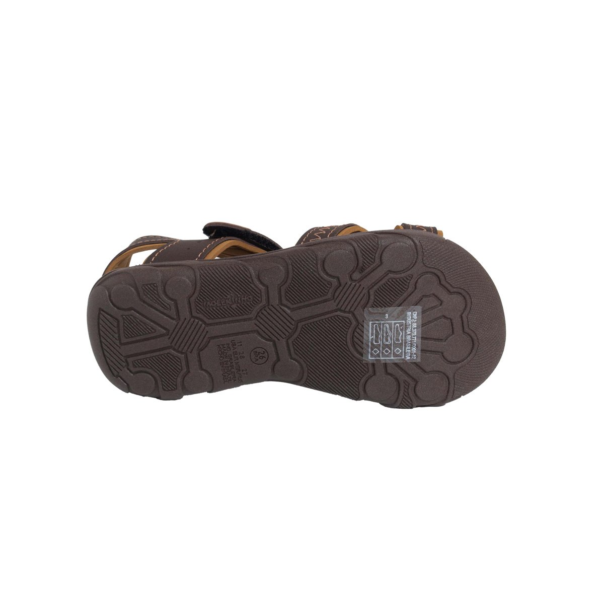 Chinelo Papete Infantil Molekinho Menino Calce Fácil Marrom 5