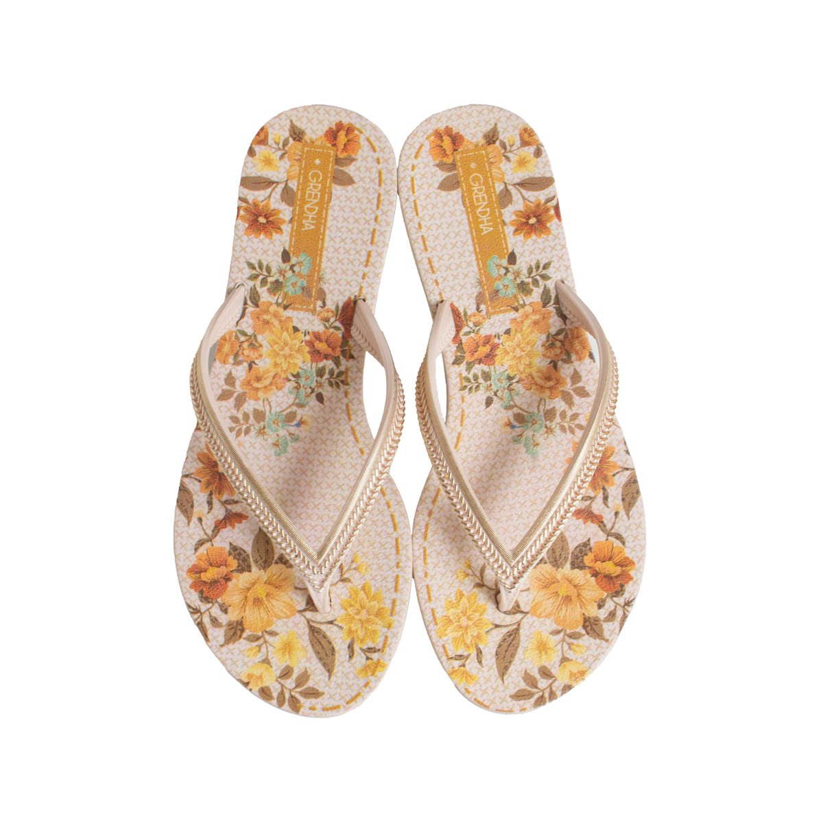 Chinelo Rasteira Grendha Mais Açai Energia Feminino Bege 2