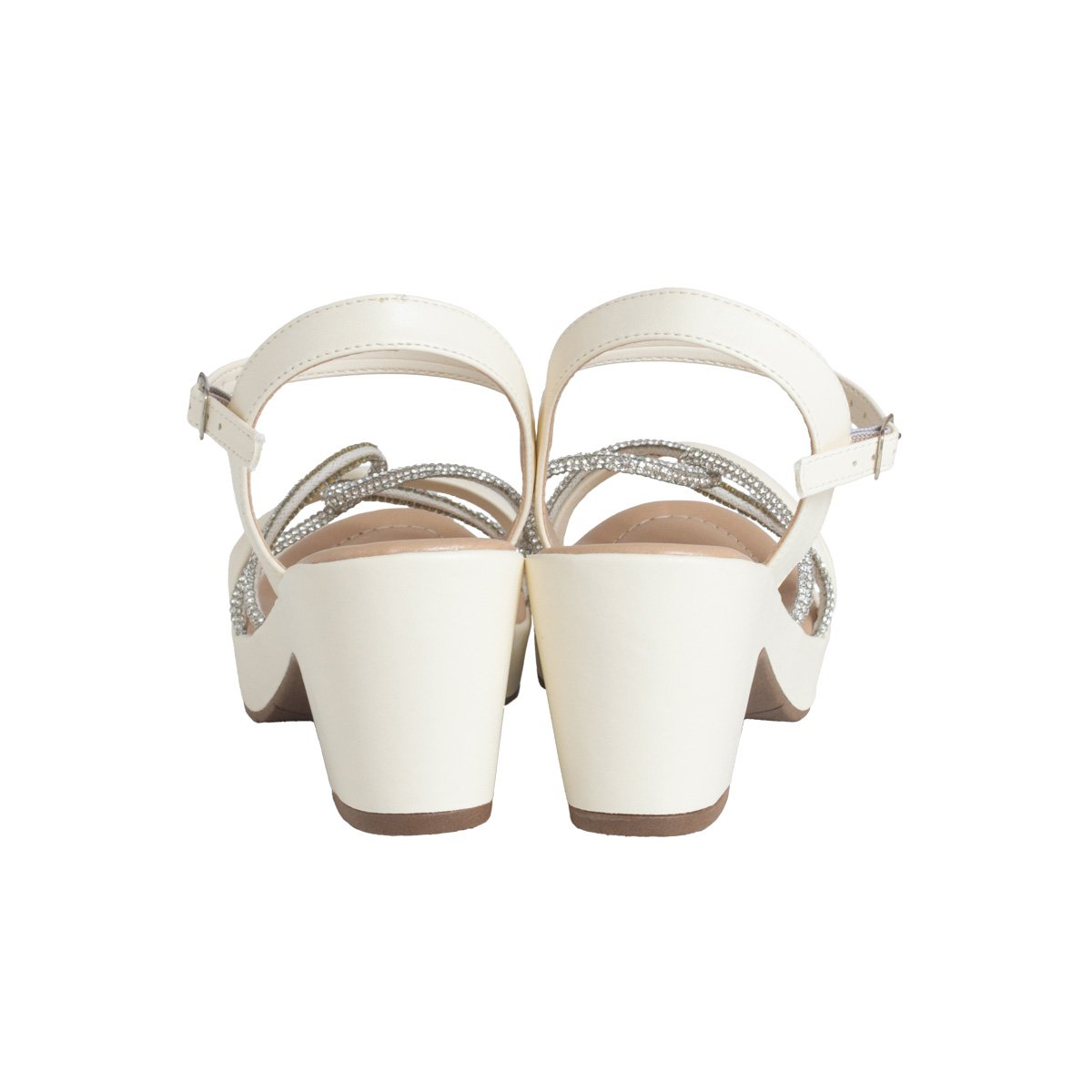 Sandália Brilhos Villa Rosa Meia Pata Feminino Branco 4