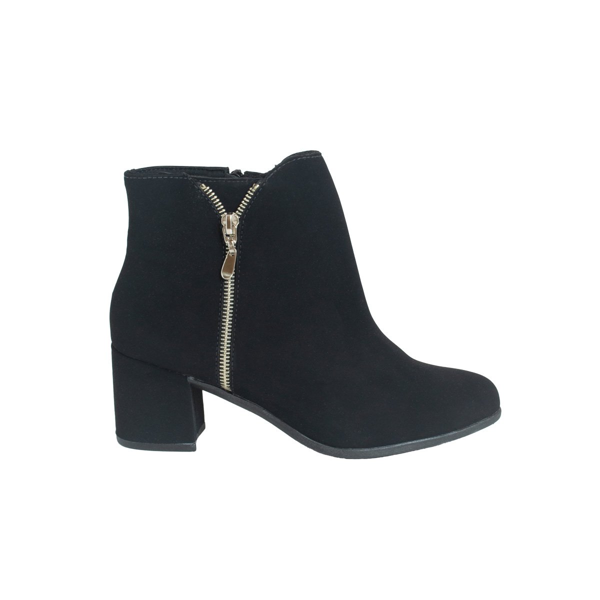 Bota Villa Rosa Cano Curto Feminino Zíper