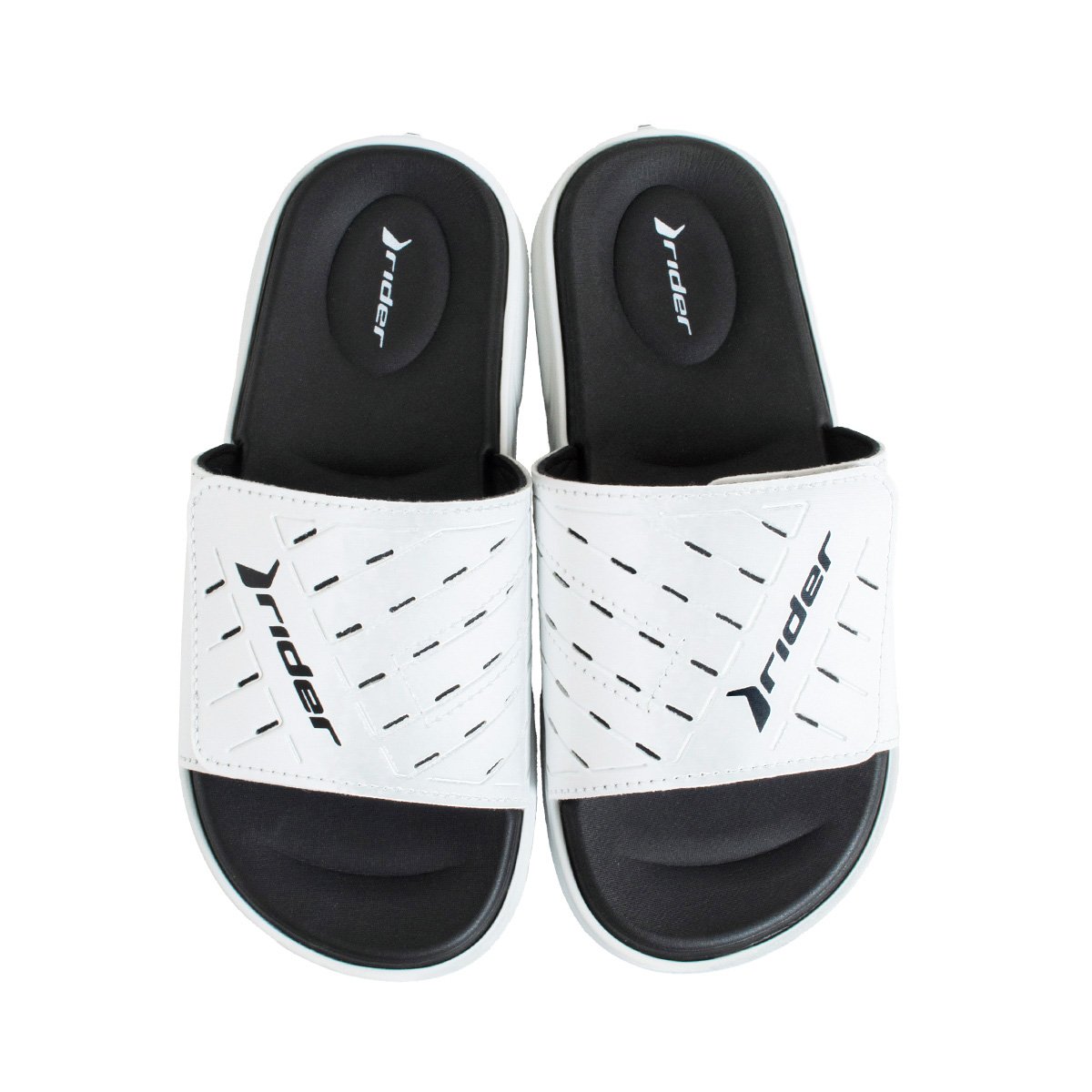 Chinelo Rider R Soft Slide Masculino Branco/Preto 2