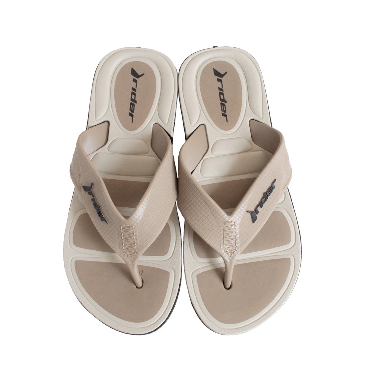 Chinelo De Dedo Rider Masculino Pulse Ii Bege/Preto 2