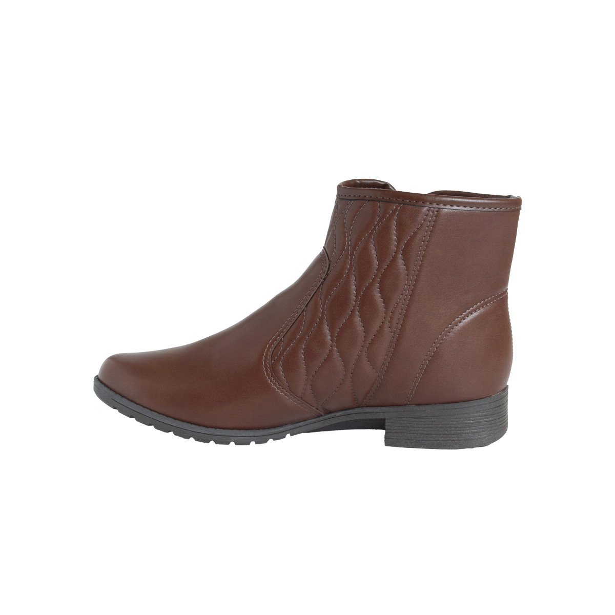 Bota Dakota Zíper Cano Curto Feminino Café 3