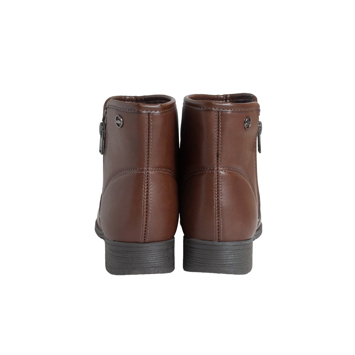 Bota Dakota Zíper Cano Curto Feminino Café 4