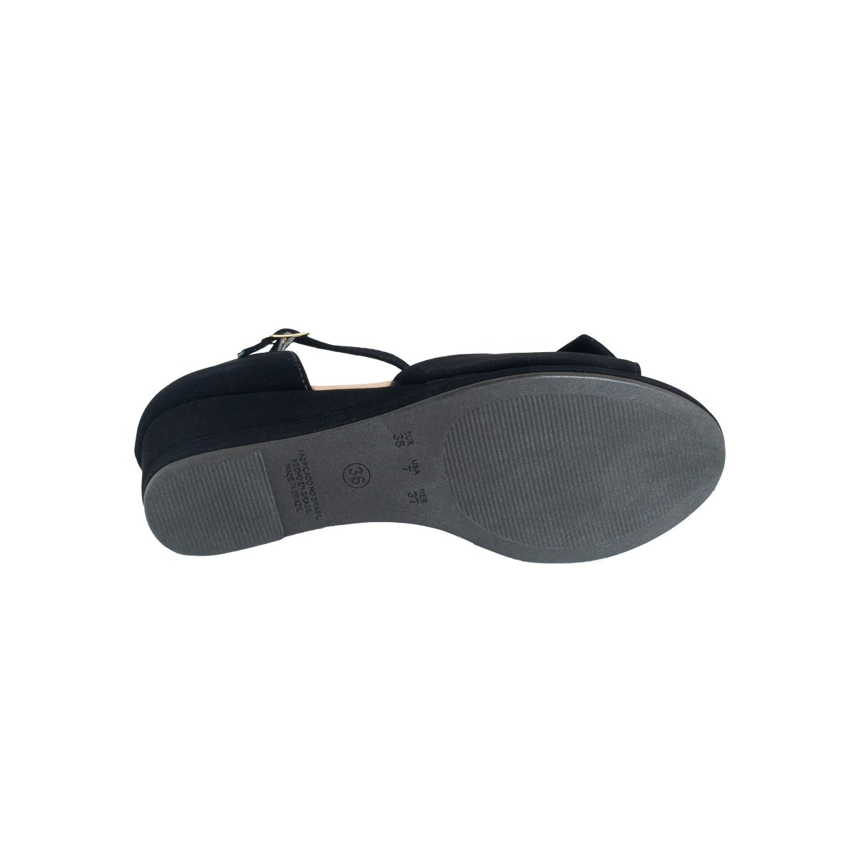 Sandália Villa Rosa Salto Anabela Feminino Preto 5