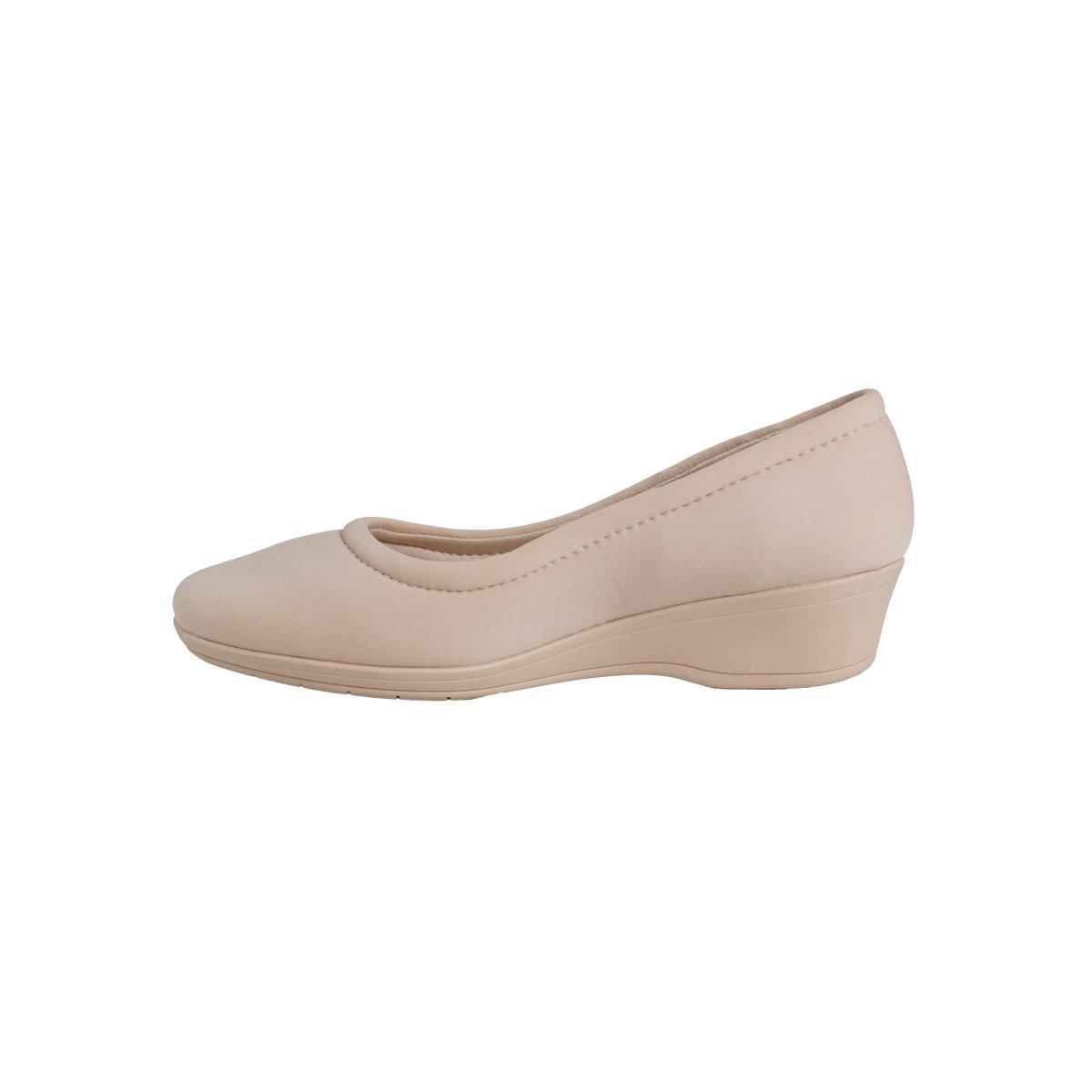 Sapatilha Comfortflex Salto Anabela Feminino Nude 3