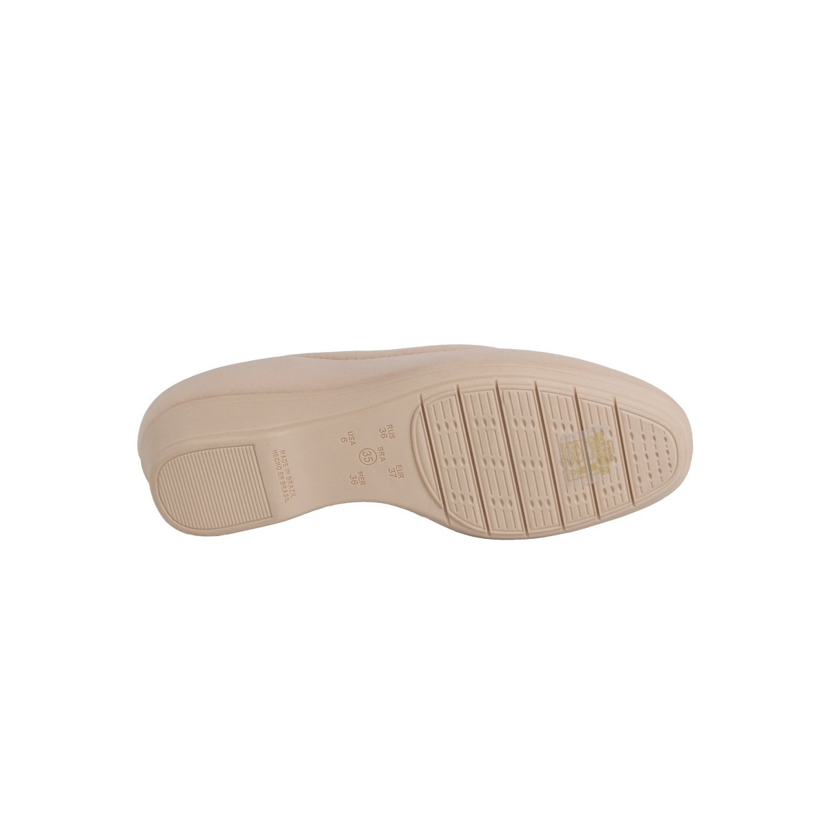 Sapatilha Comfortflex Salto Anabela Feminino Nude 5