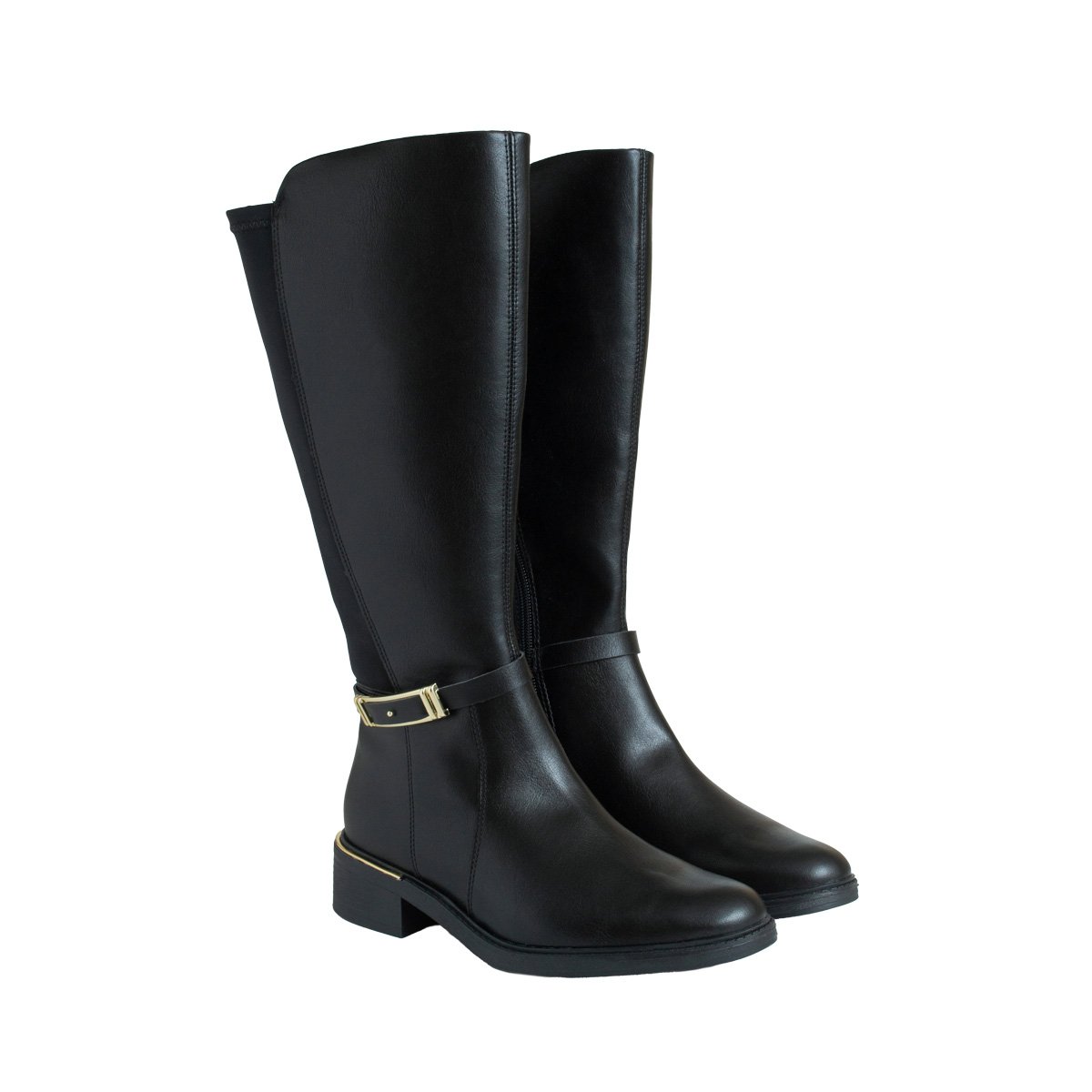 Bota Cano Alto Comfortflex Feminino Calce Fácil Preto 2