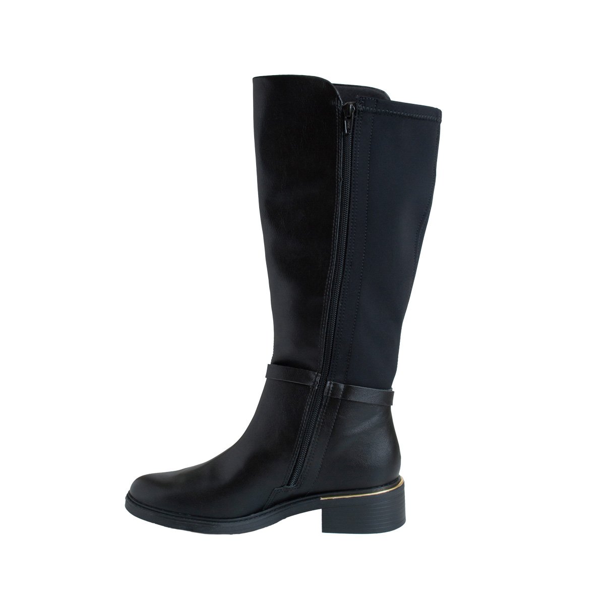 Bota Cano Alto Comfortflex Feminino Calce Fácil Preto 3