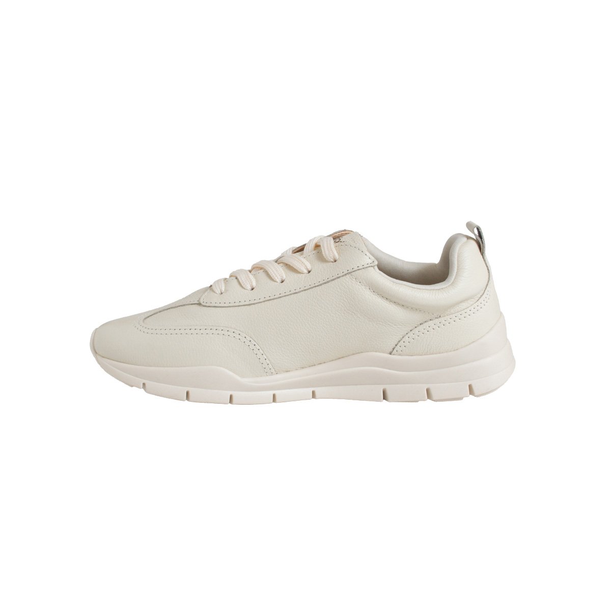 Tênis Couro Casual Comfortflex Feminino Creme 3