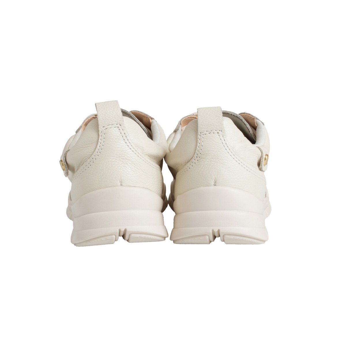 Tênis Couro Casual Comfortflex Feminino Creme 4