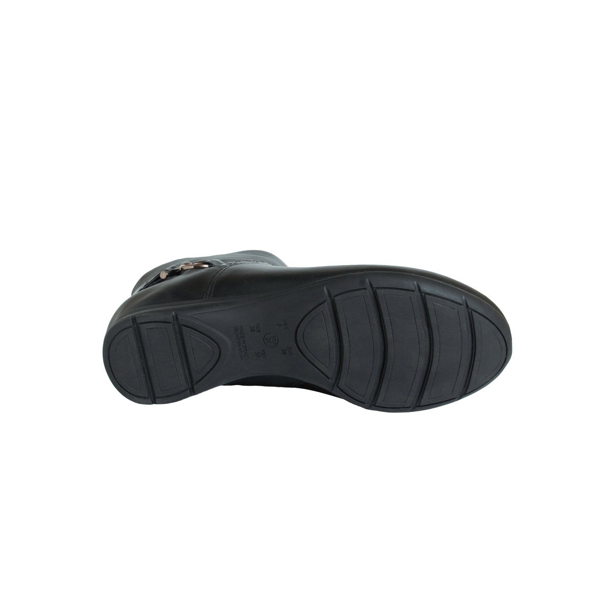 Bota Rasteira Comfortflex Feminino Cano Curto Preto 5