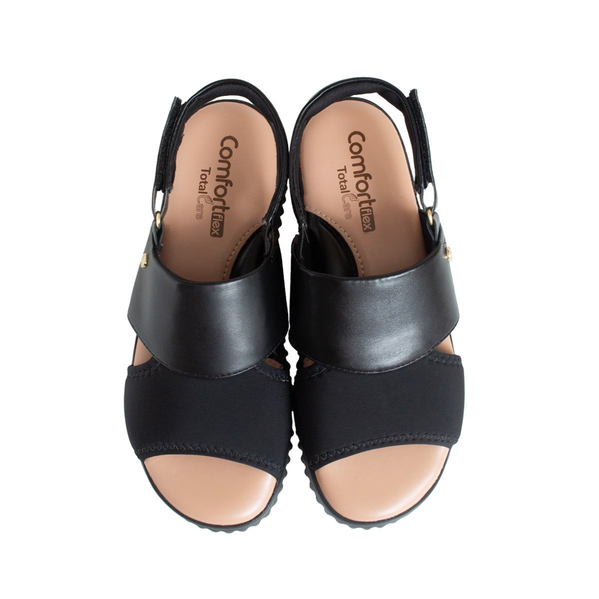Sandália Comfortflex Papete Feminino Calce Fácil Preto 2