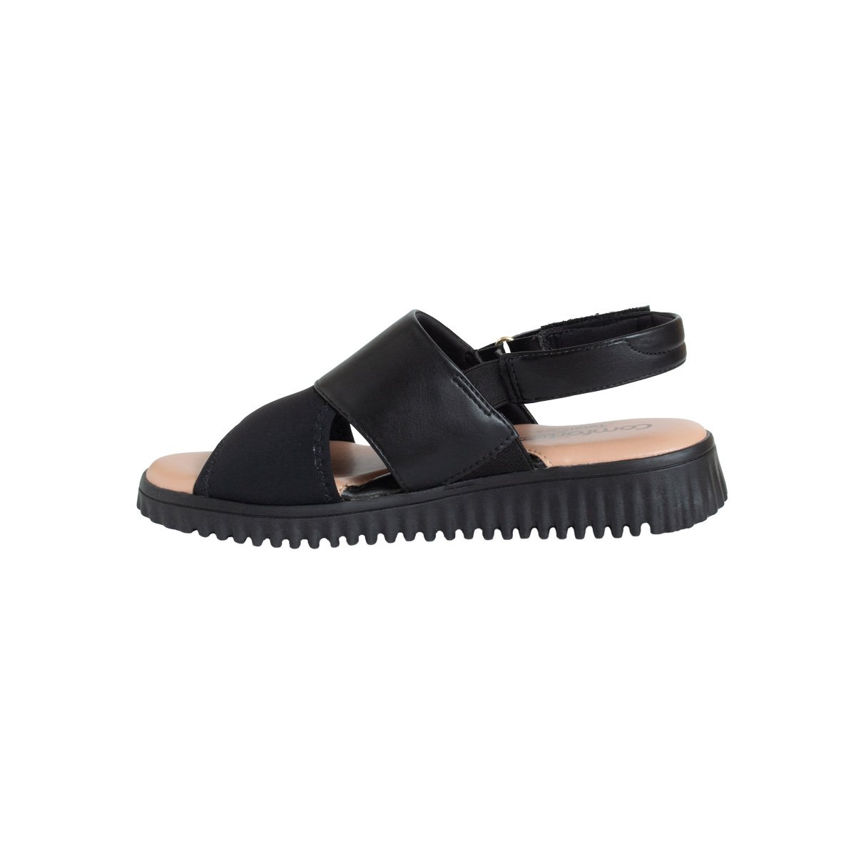 Sandália Comfortflex Papete Feminino Calce Fácil Preto 3