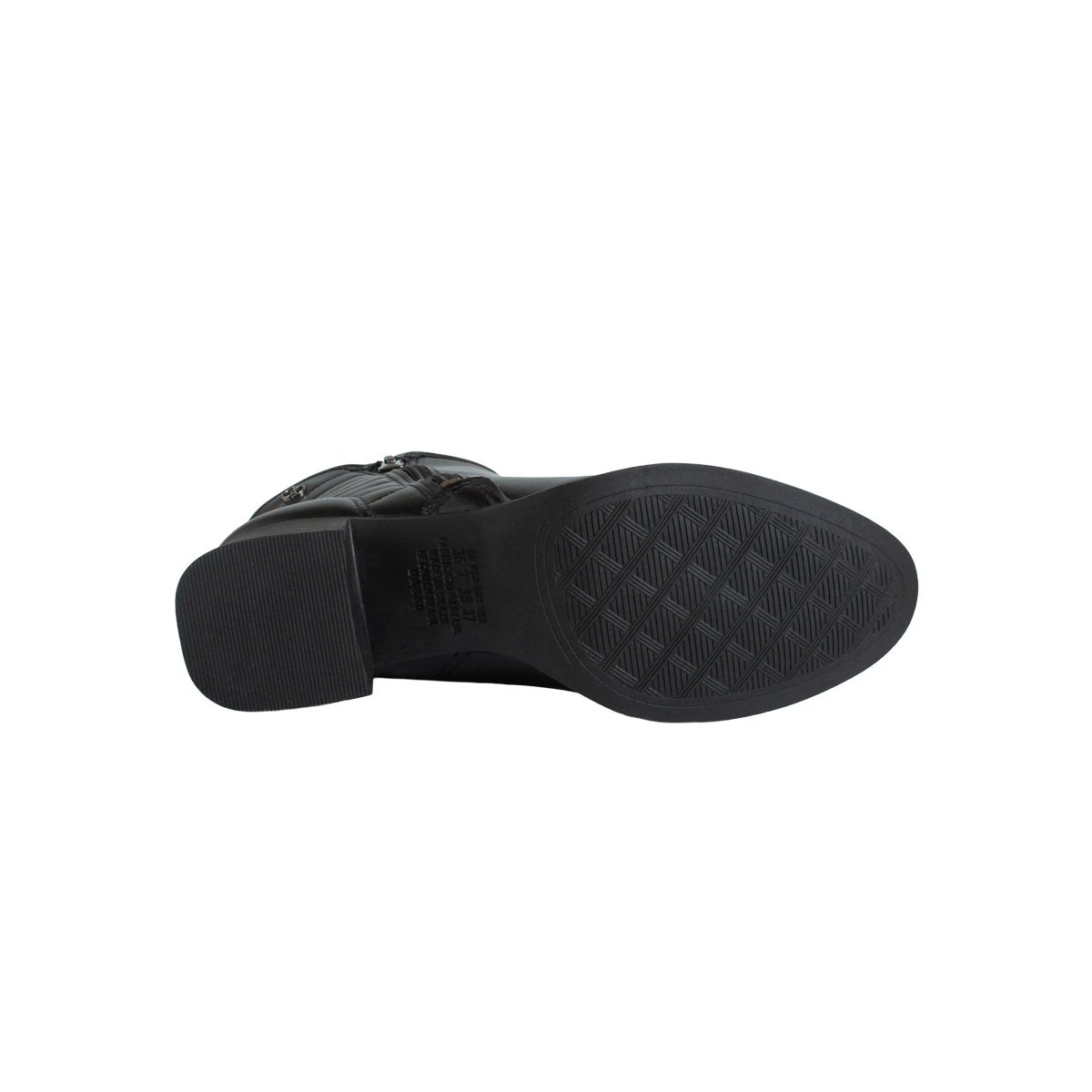 Bota Dakota Zíper Cano Curto Feminino Salto Bloco Preto 5