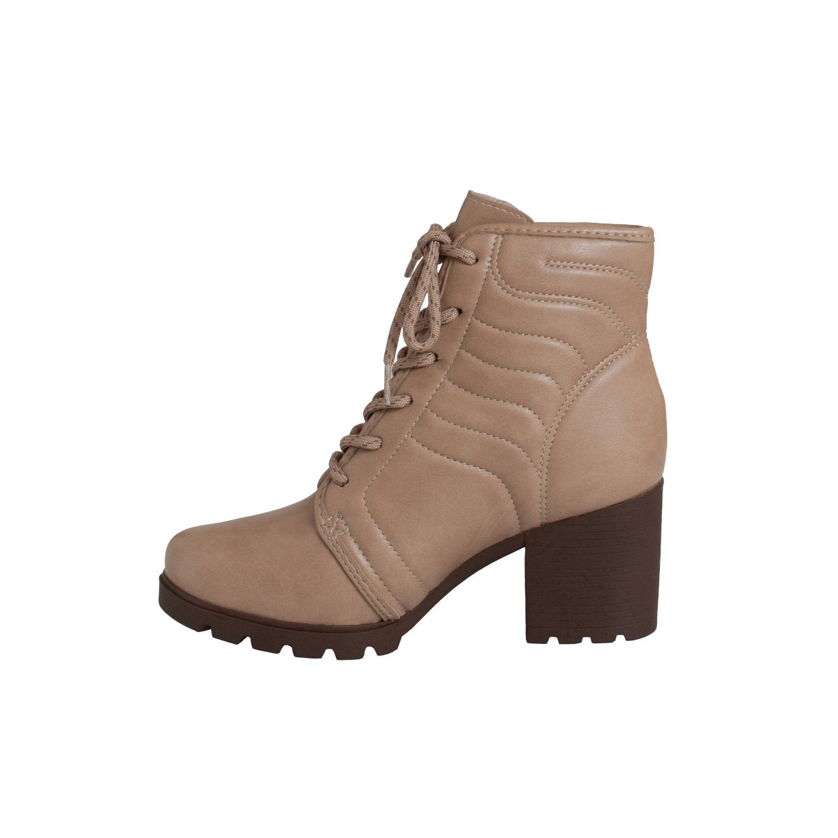 Bota Coturno Dakota Salto Bloco Feminino Bege 3