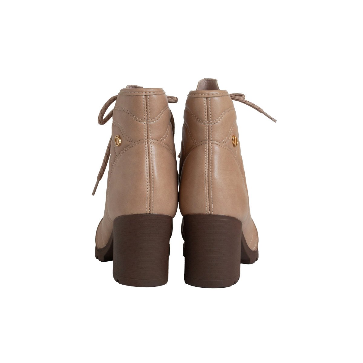 Bota Coturno Dakota Salto Bloco Feminino Bege 4