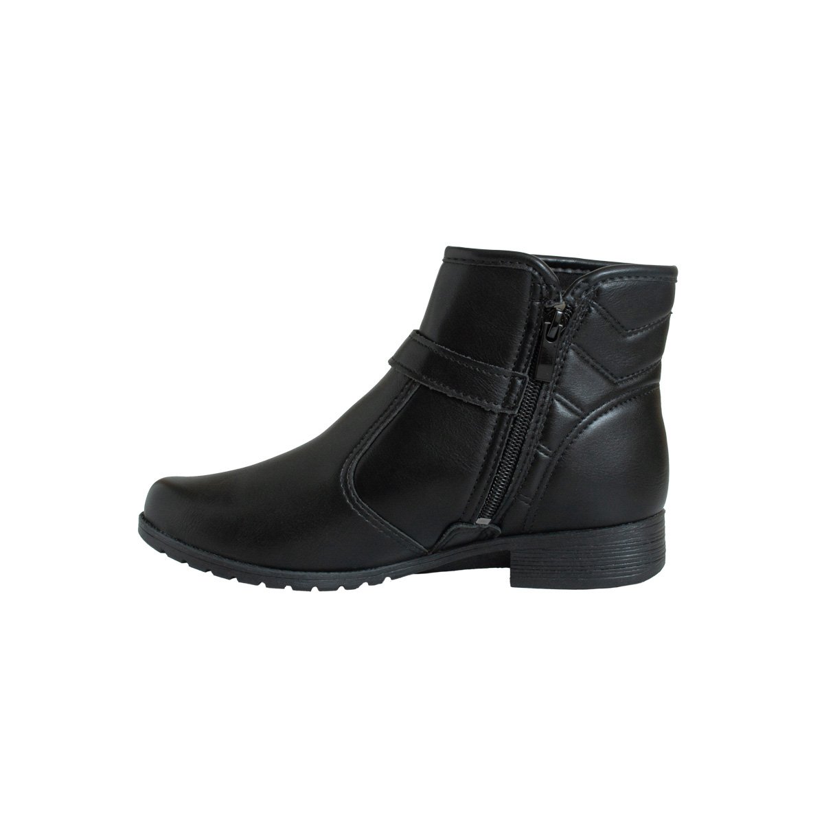 Bota Dakota Rasteira Cano Curto Feminino Preto 3