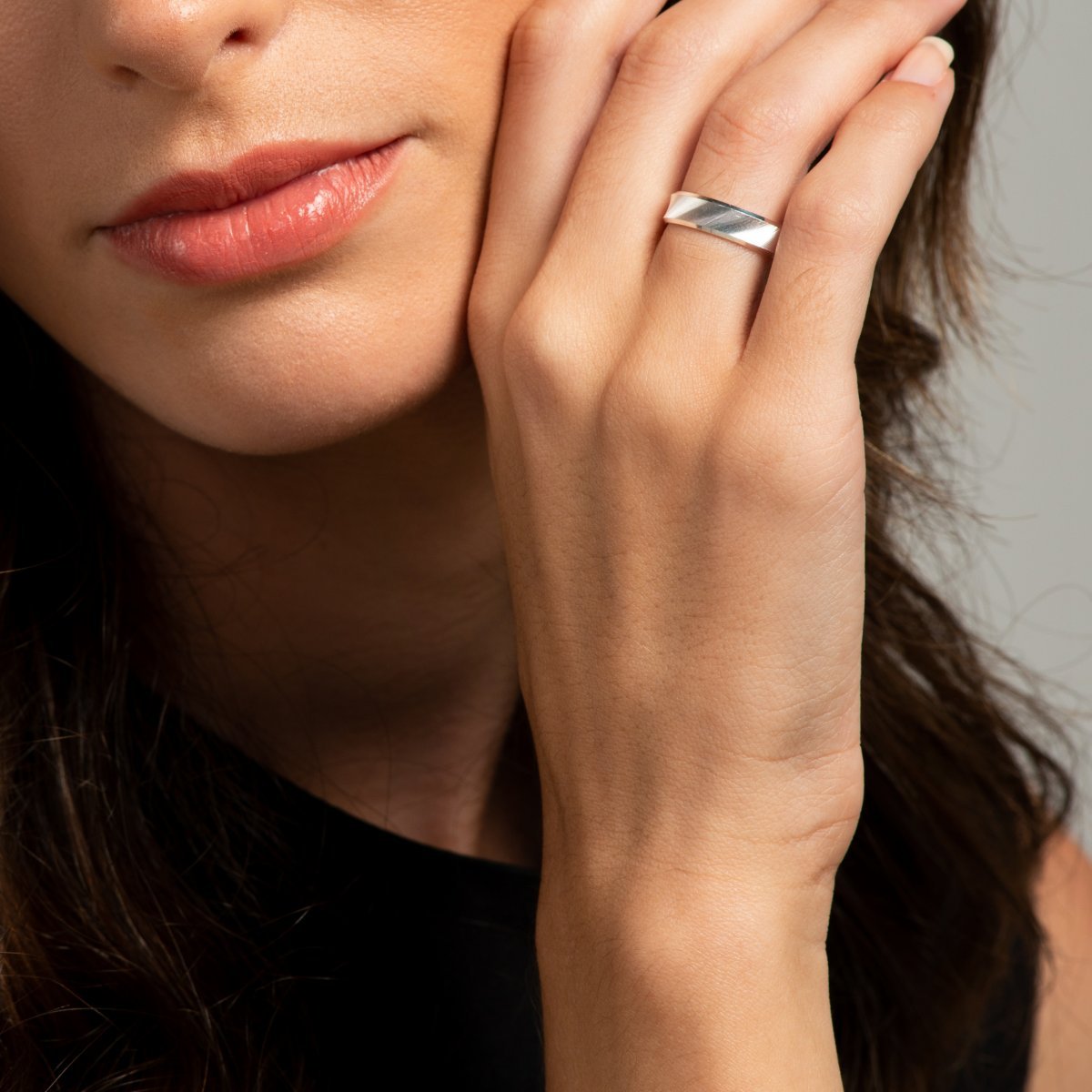 Aliança de Prata 925 com banho de ródio  Prata 2