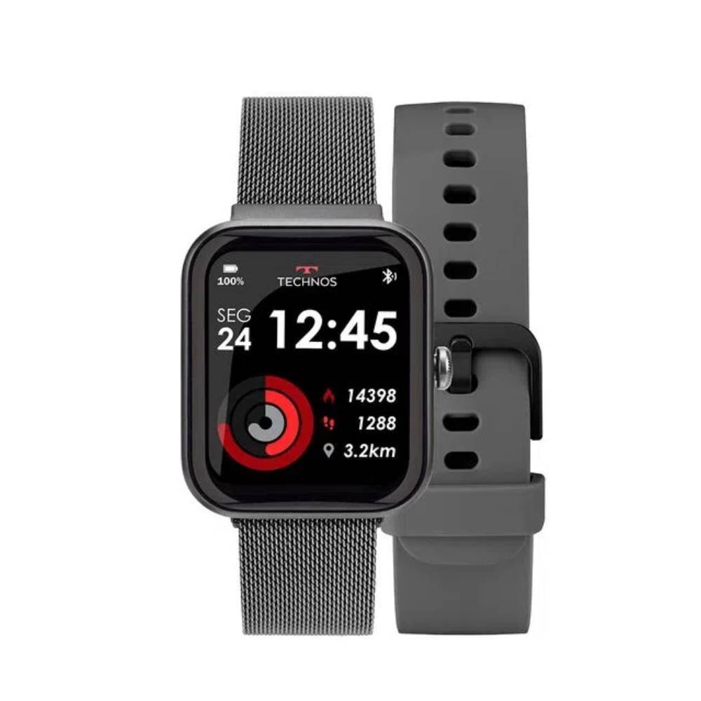 Relógio Technos Smartwatch Connect MAX Prata e Cinza TMAXAD/5F