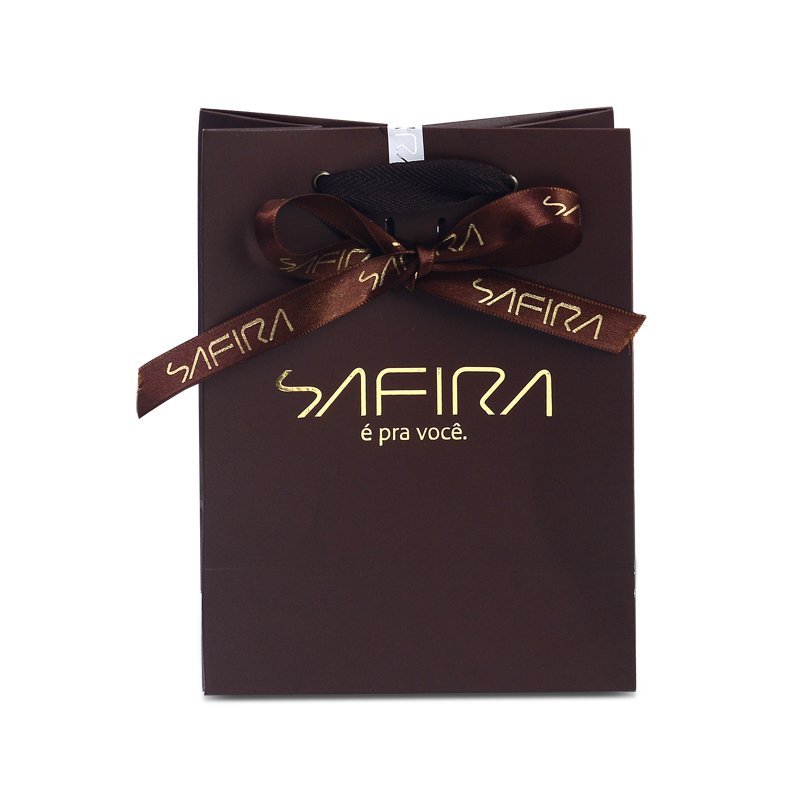 Brinco Infantil em Ouro 18k com Pedra Branca Dourado 4