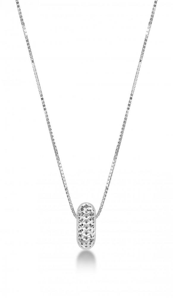 Pingente Bombe de Ouro Branco 18k Prata 2