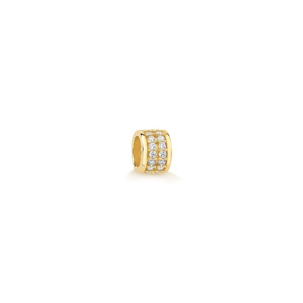 Pingente separador de ouro 18k com zircônias