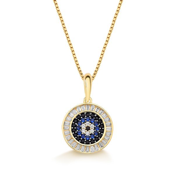 Pingente de Ouro 18k Mandala com Zircônias Dourado 2