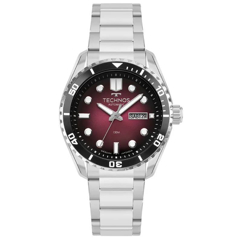 Relógio Masculino Technos Automático Prata 8205PA/1R