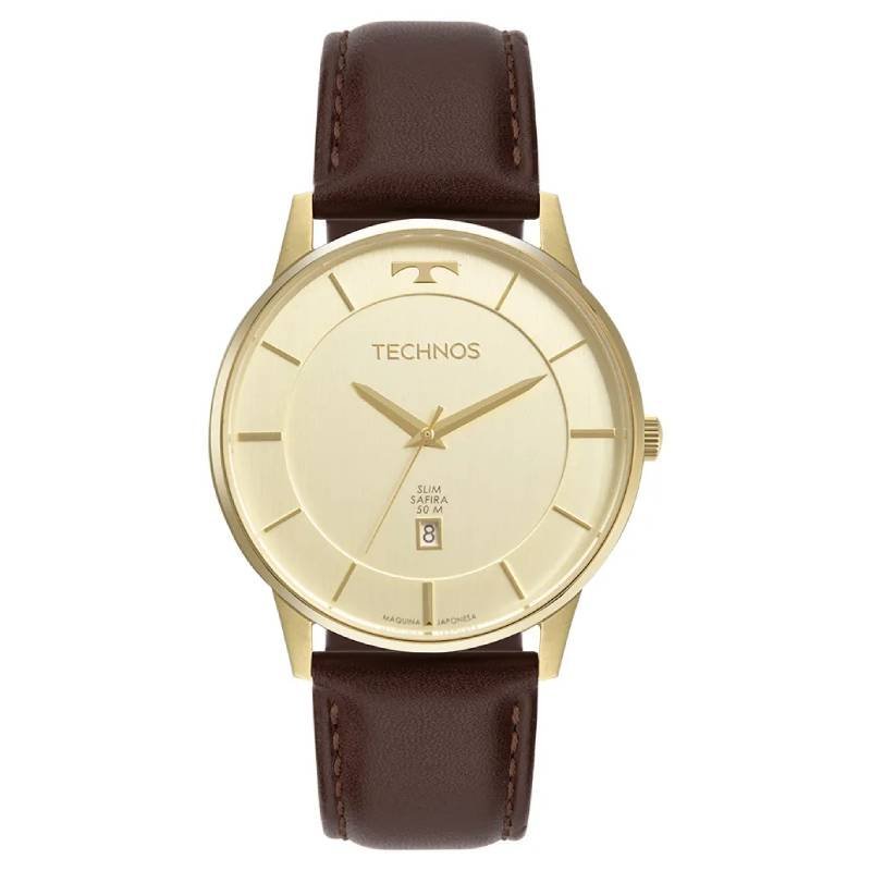 Relógio Masculino Technos Slim Dourado GM10YU/0D