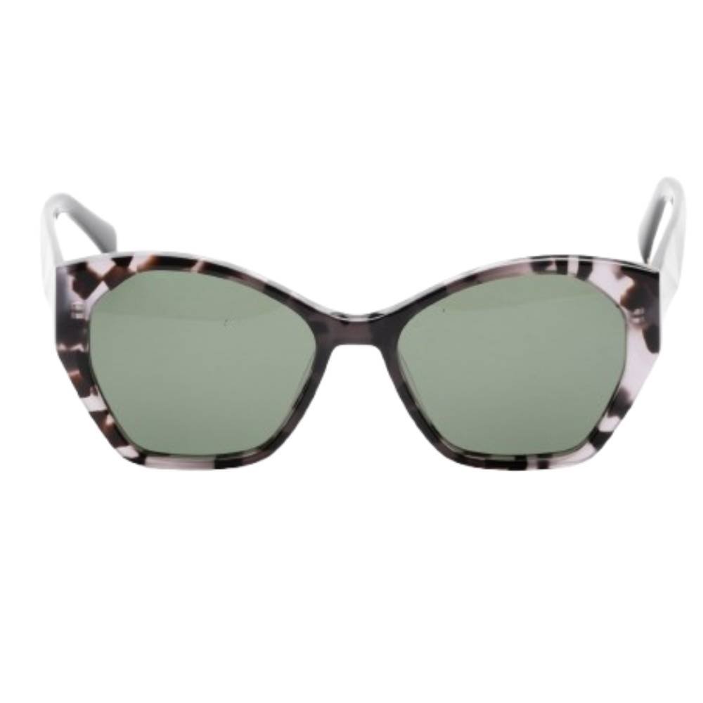 Óculos de Sol Feminino Safira Quadrado Preto/Branco 2