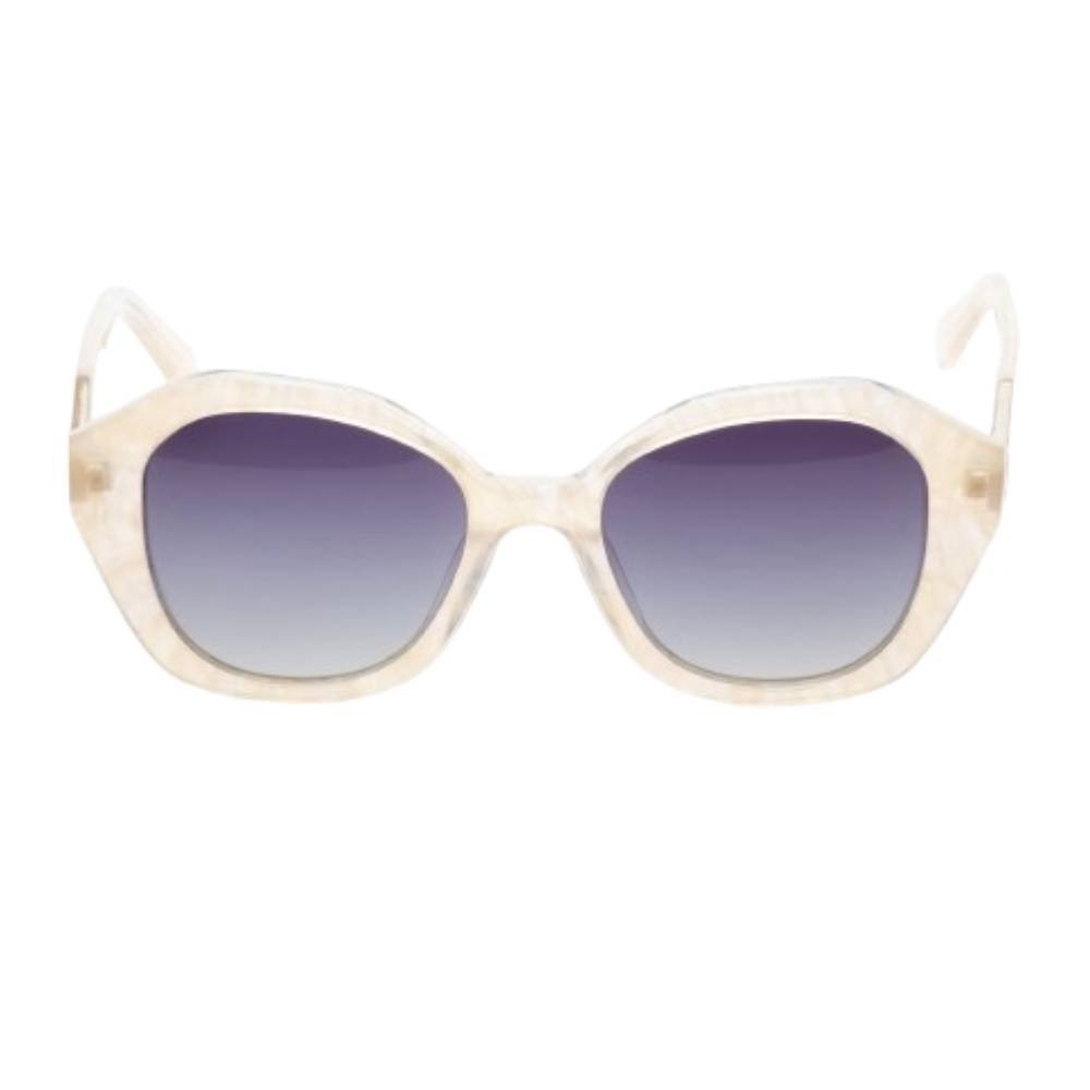 Óculos de Sol Feminino Safira Redondo  Bege 2