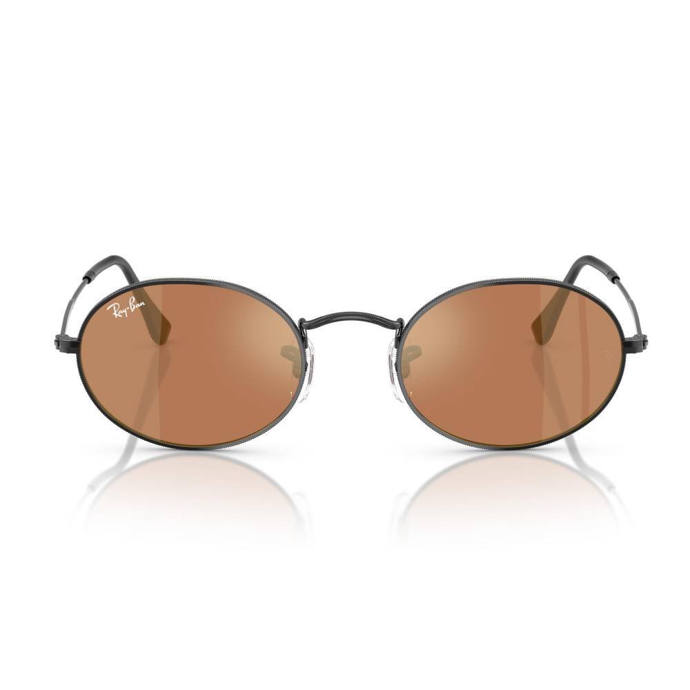 Óculos de Sol Unissex Ray Ban Oval Flat Lenses RB3547N-002/40 51 Marrom 3