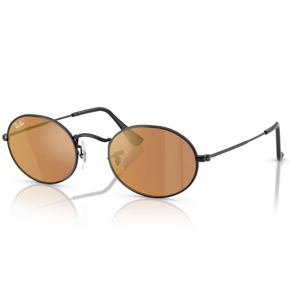 Óculos de Sol Unissex Ray Ban Oval Flat Lenses RB3547N-002/40 51 Marrom 5