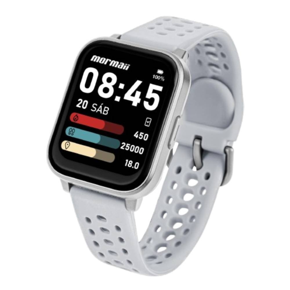 Relógio Mormaii Smartwatch Life Plus MOLIFE2AB/8K Prata 3