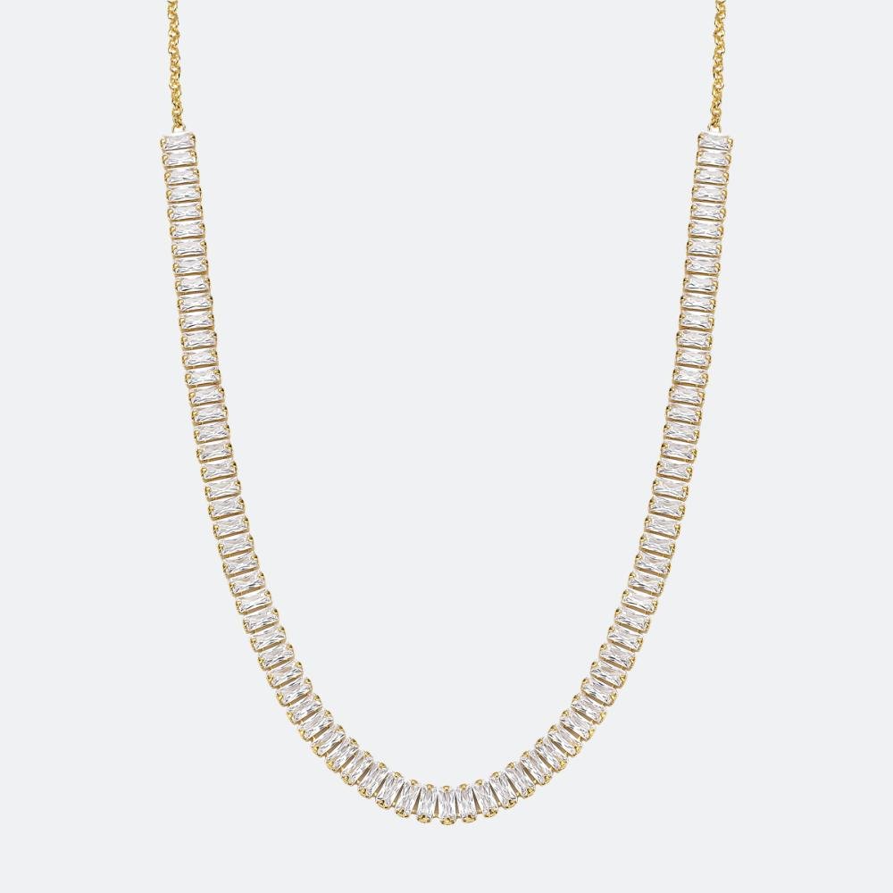 Choker Riviera Fita Banhada a Ouro 18k Dourado 2