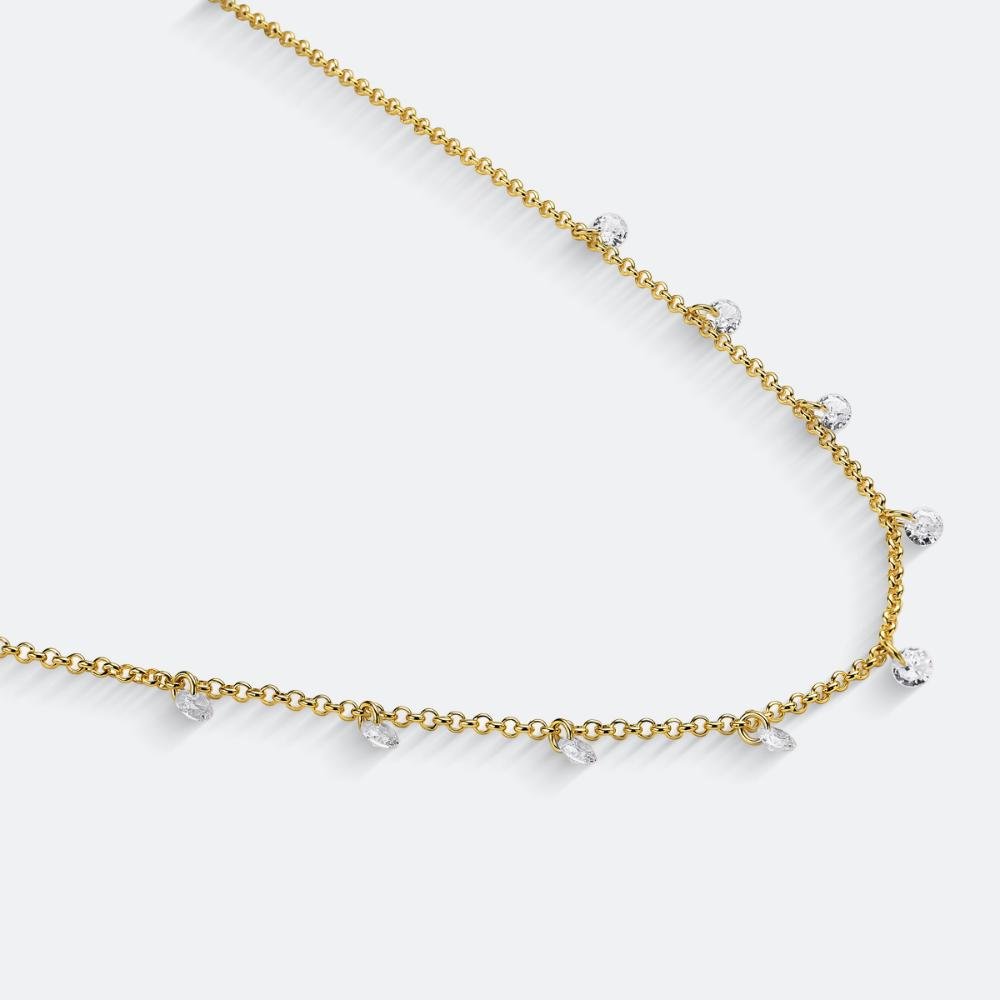 Choker Cristais Banhada a Ouro 18k Dourado 1