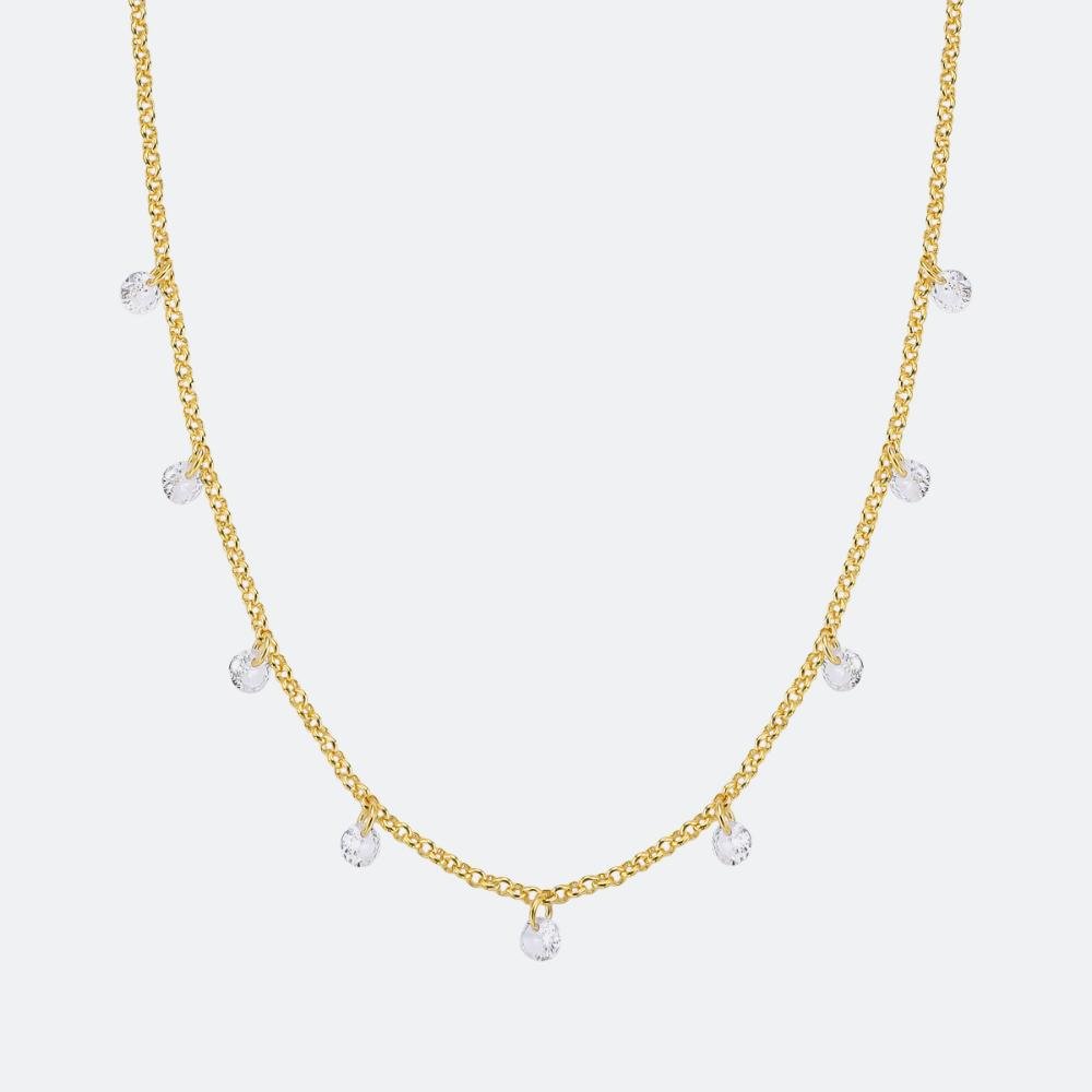 Choker Cristais Banhada a Ouro 18k Dourado 2