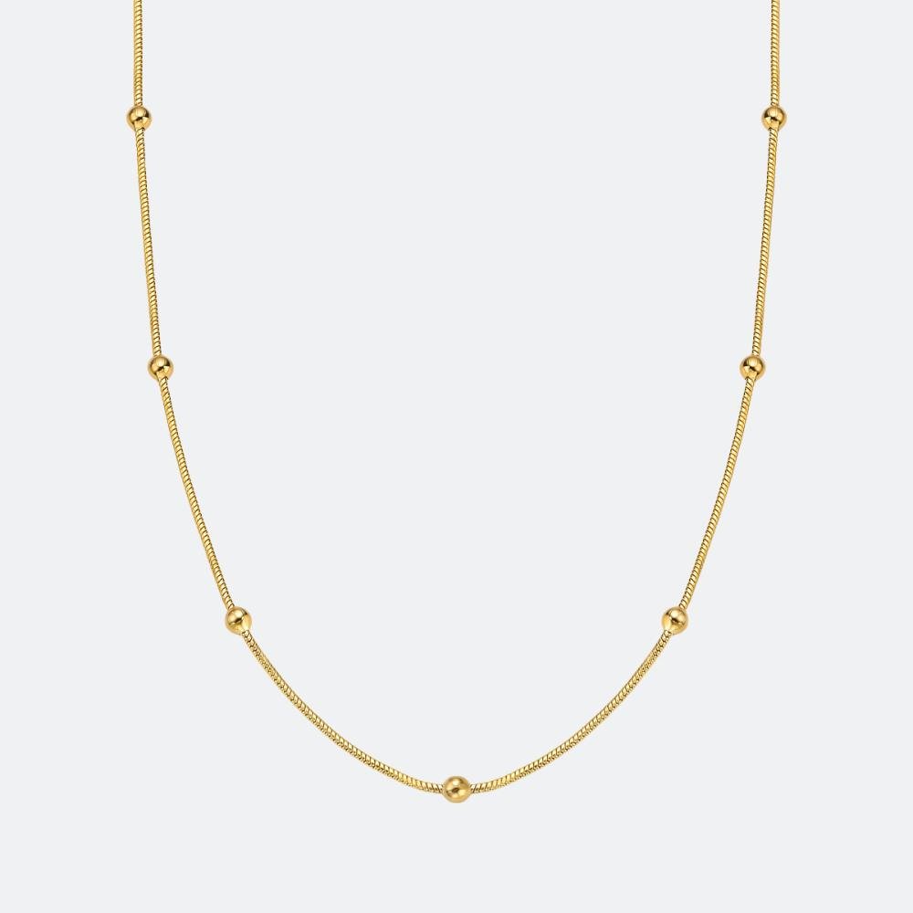 Colar Bolinhas Banhado a Ouro 18K Dourado 2