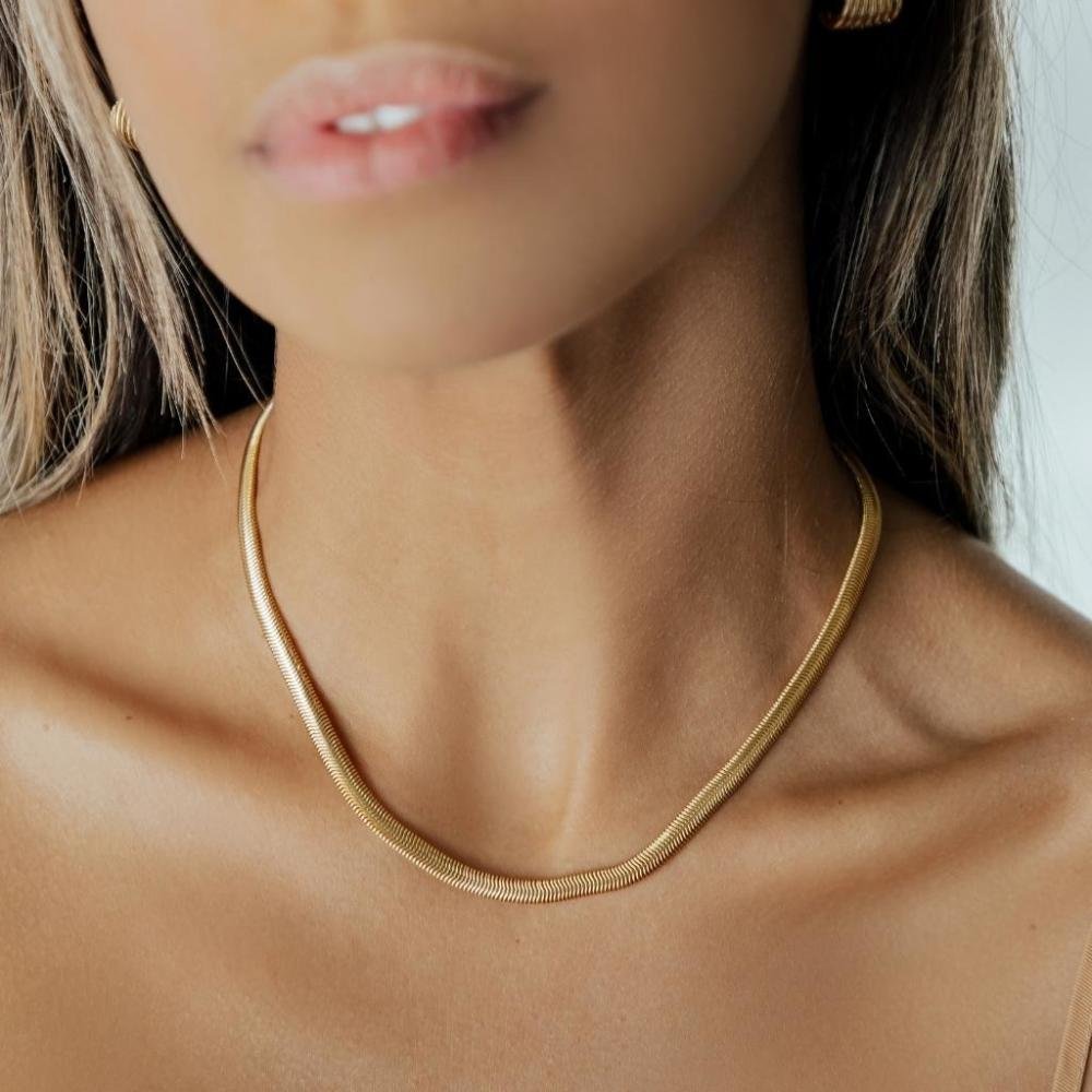 Colar Malha Banhado a Ouro 18K Dourado 2