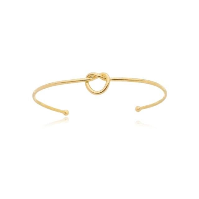 Bracelete Nó Aberto Banhado A Ouro 18K Dourado 1