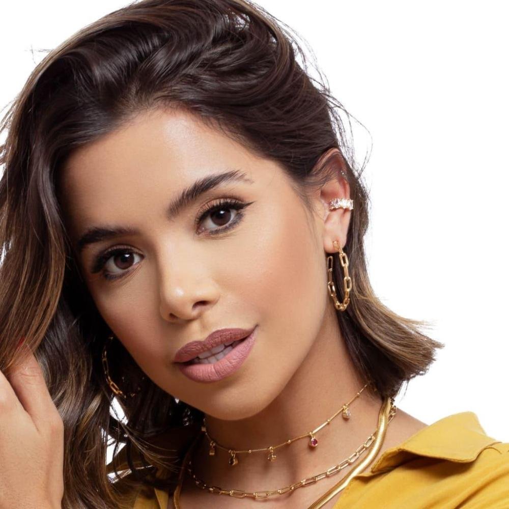 Brinco Corrente Grande Banhado A Ouro 18K Dourado 2