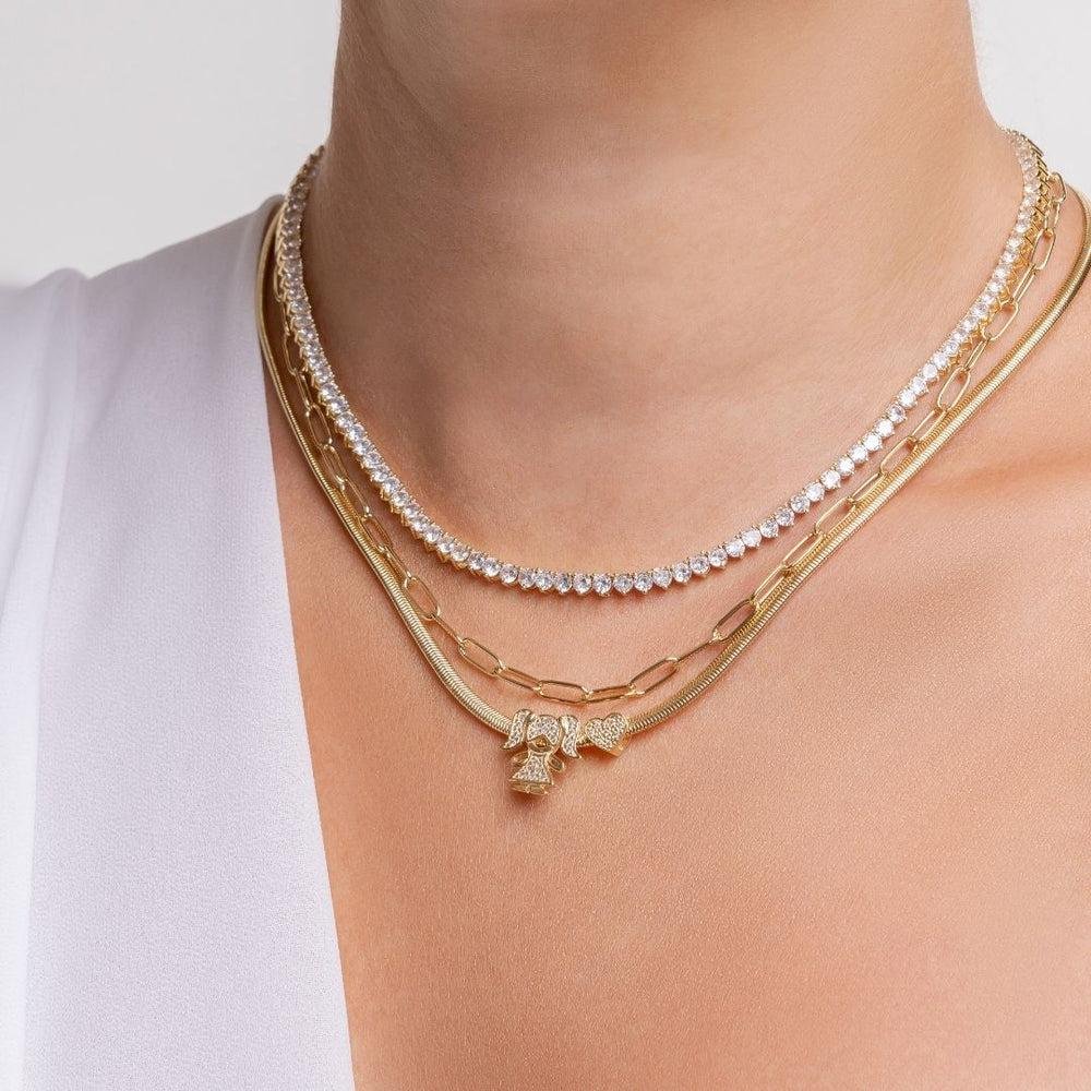 Colar Cartier Diamantada Banhado a Ouro 18k Dourado 2