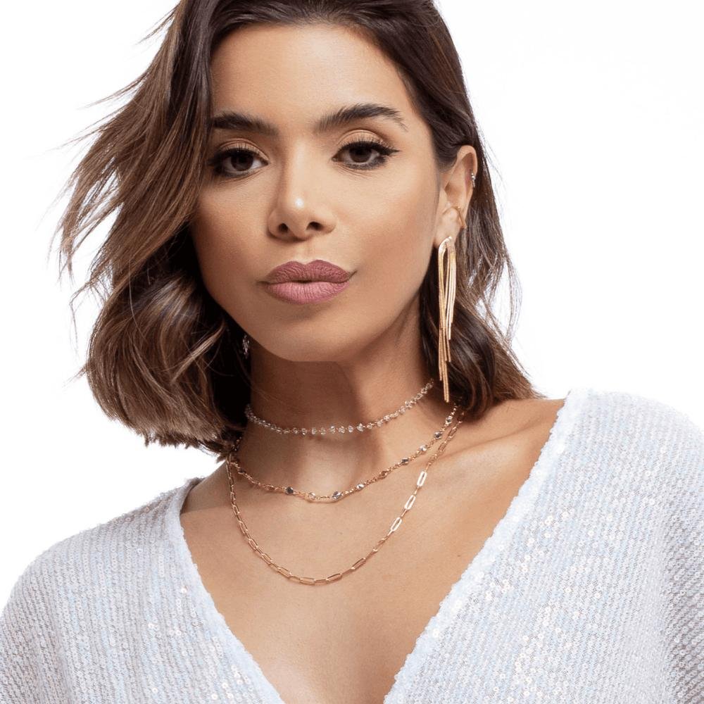 Colar Cartier Diamantada Banhado a Ouro 18k Dourado 3