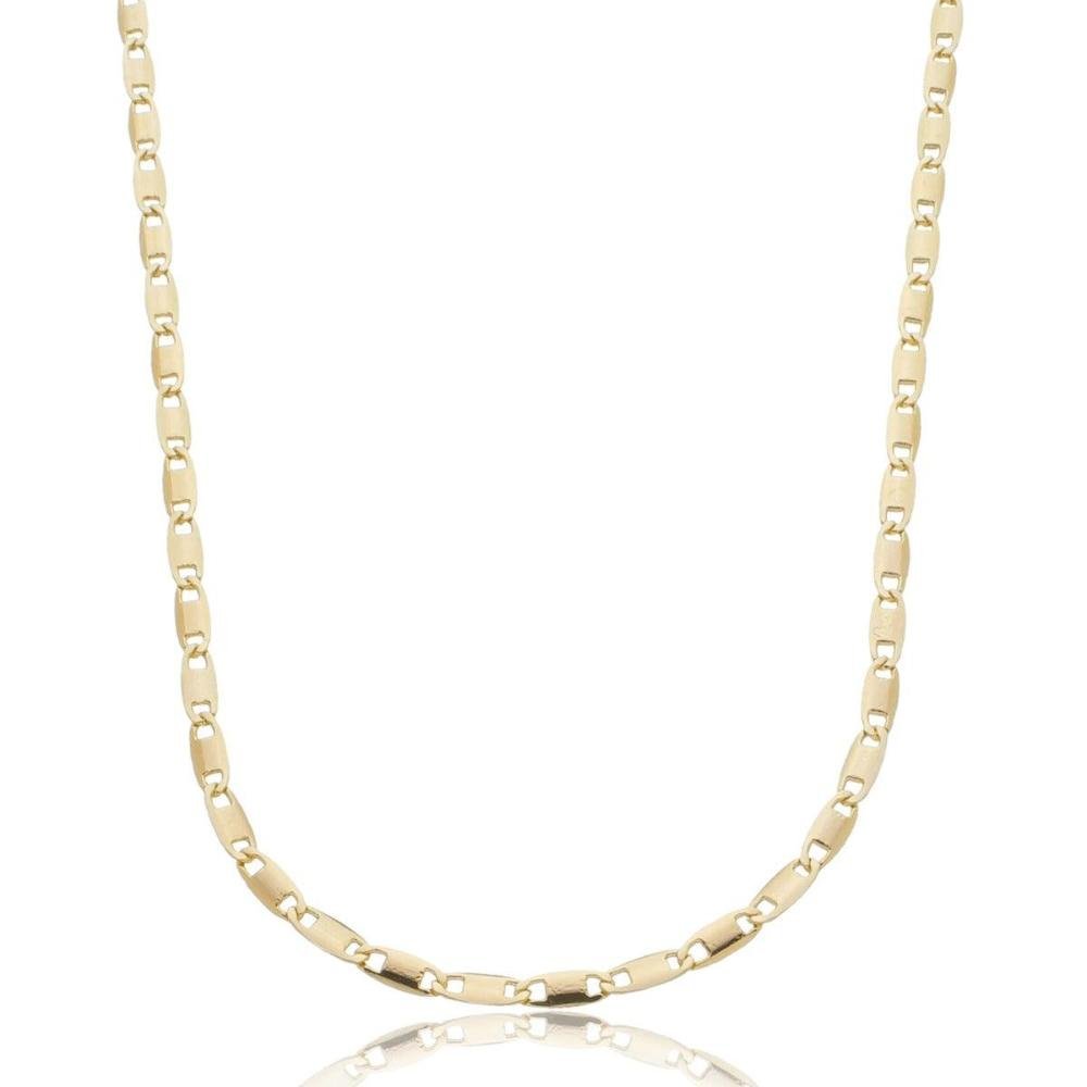 Colar Piastrine Abaulada Banhado A Ouro 18K Dourado 1