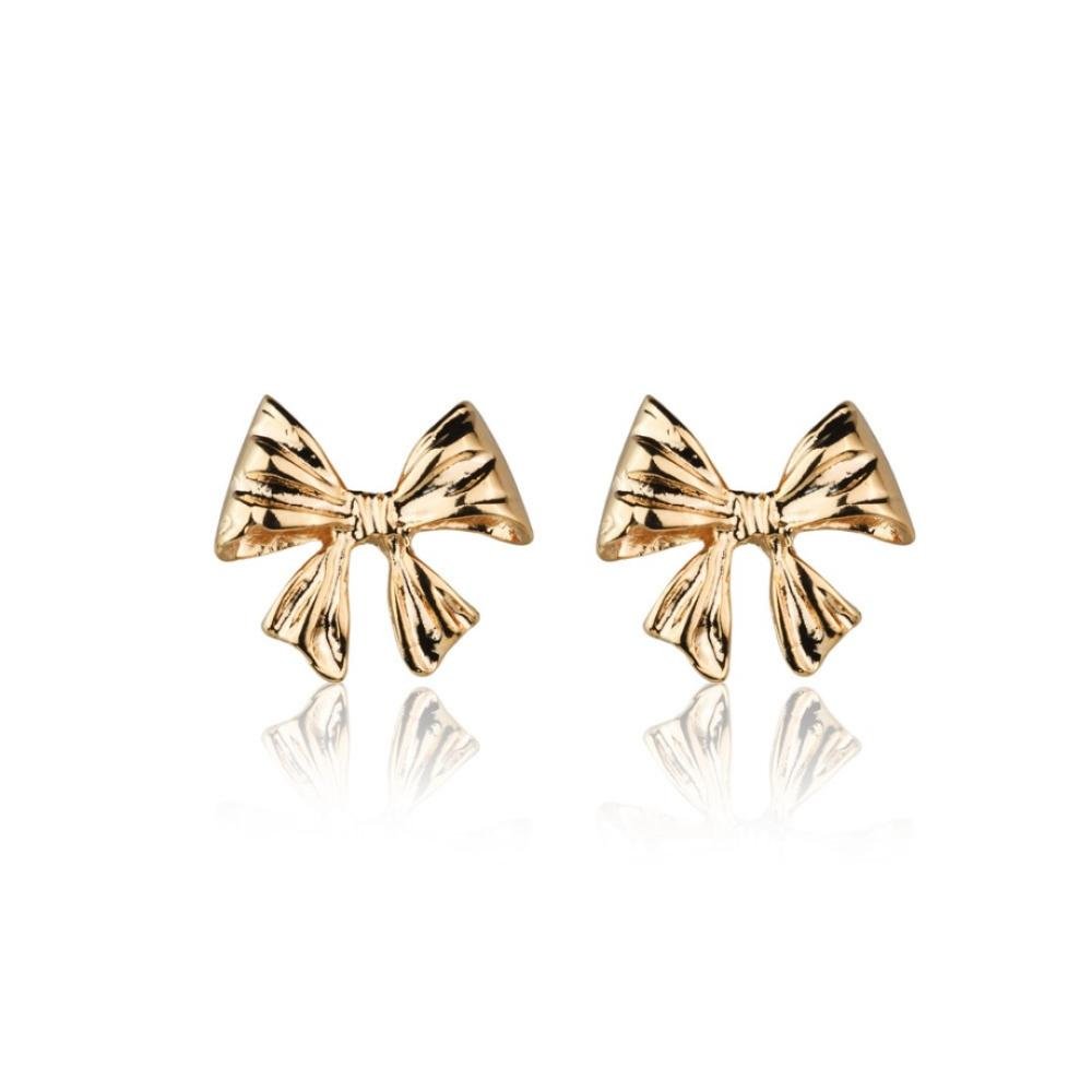 Brinco Laço Banhado A Ouro 18K