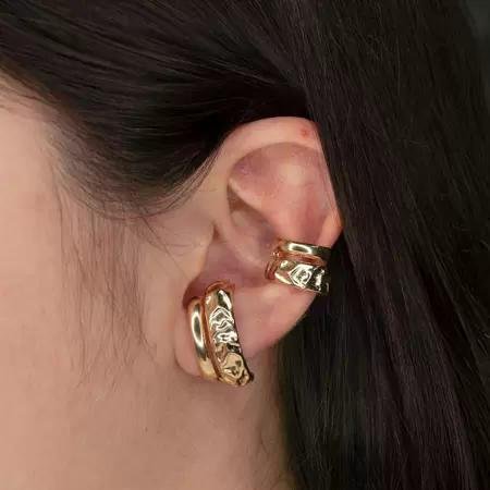 Brinco Modal Banhado a Ouro 18k Dourado 2