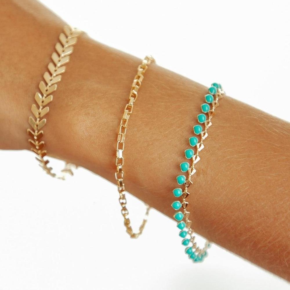 Pulseira Veneziana Banhada A Ouro 18K Dourado 4