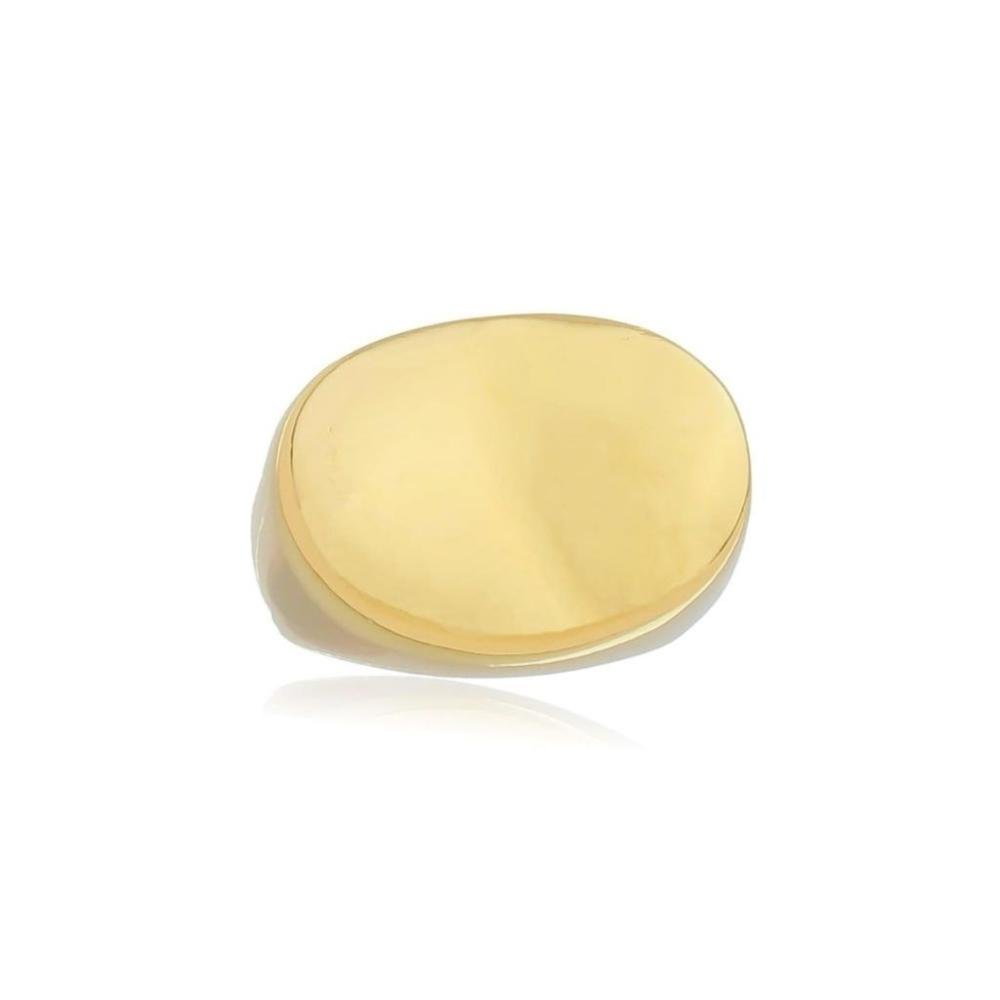 Anel Ajustável Liso Curvado Baixa Banhado a Ouro 18k Dourado 2