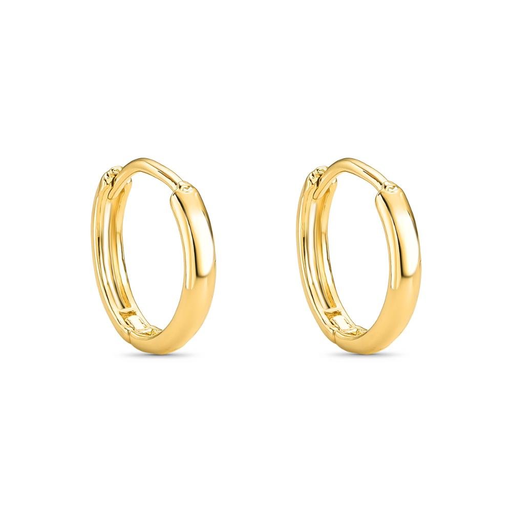 Brinco Argola Click Fina Banhado a Ouro 18k